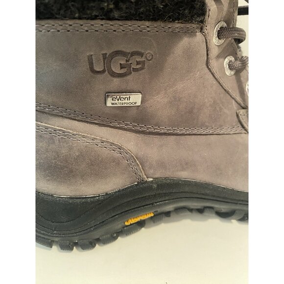 UGG ADIRONDACK II WOMEN WINTER BOOTS LEATHER CHARCOAL US 6 / UK 4.5/ EU 38 - Picture 6 of 8